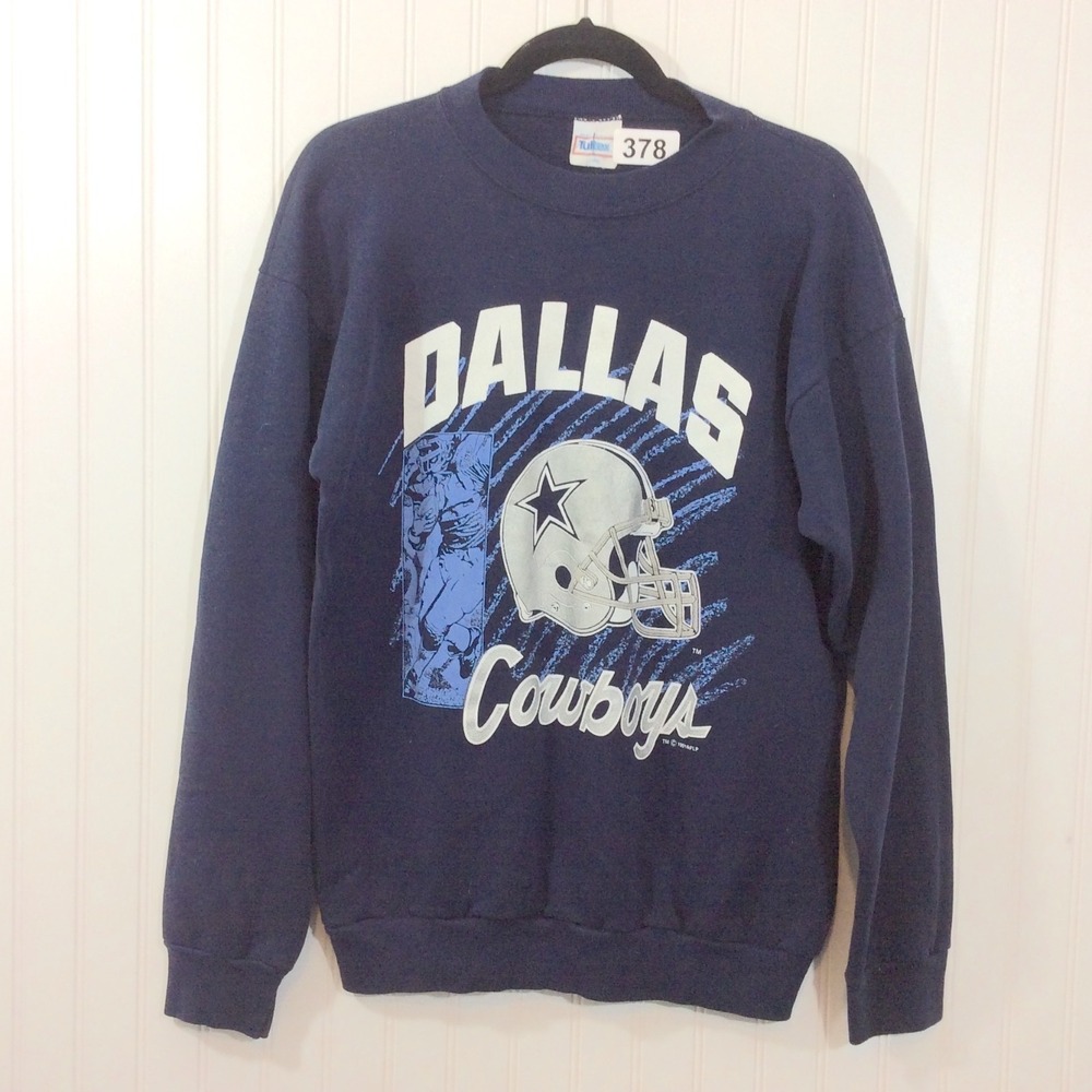 Dallas Cowboys Sweatshirt Vintage Tultex Mens XL Blue Crew Neck Made In USA 1991